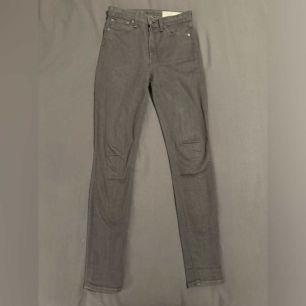 Women’s Rag & Bone Size 26 Nina High Rise Skinny Jeans Grey